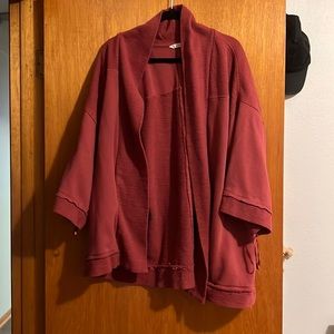 Soft surroundings sweatshirt cardigan